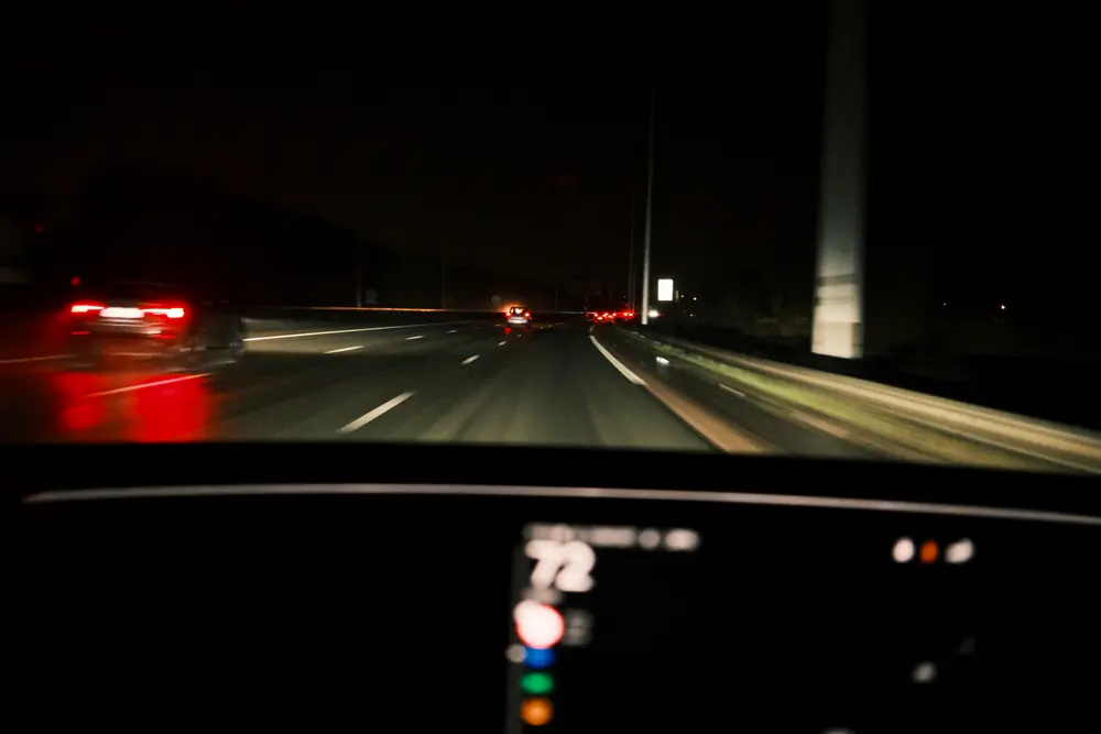 Photo personnelle prise depuis le Tesla Model Y de Sébastien